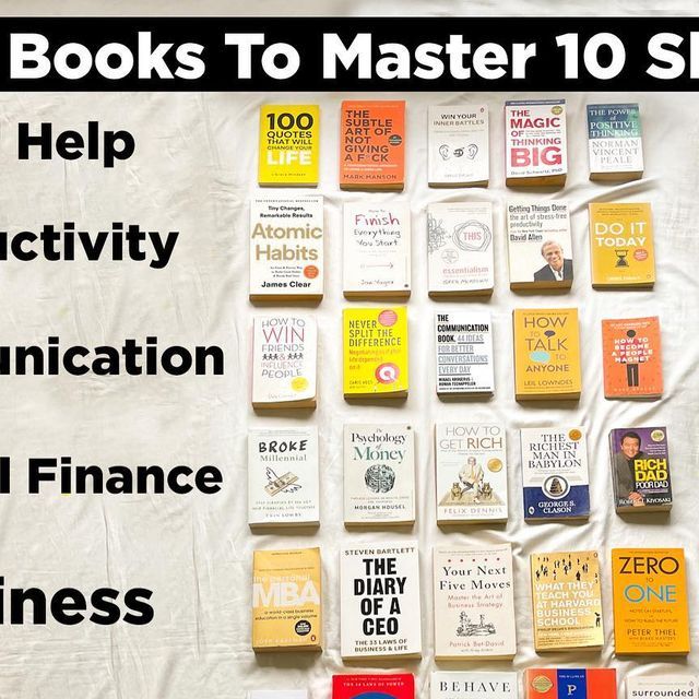 there are many books to master 10 skills on this page, including communication and finance