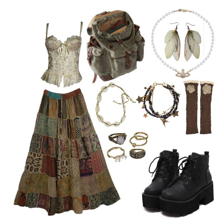 Outfits inspo fairycore Mystic Archetype Aesthetic Fashion, Clothing Boards Outfits, Woodsy Outfit, Hippie Outfit Inspo, Whimsical Clothes, Cottagecore Fits, Effy Stonem, Indie Clothes, Grunge Fairycore