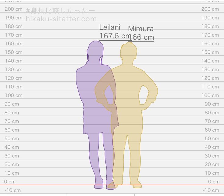 the height chart for two people standing next to each other