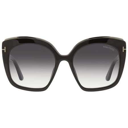 Tom Ford Sunglasses. Series Chantalle. Color code: 01B. Shape: Butterfly. Lens Width: 55 mm. Lens Bridge: 19 mm. Arm Length: 140 mm. 100% UV protection. Frame Material: Plastic. Frame Color: Shiny Black. Lenses Type: Smoke Gradient. Rim Style: Full-Rim. UPC/EAN code: 889214318626. Tom Ford Chantalle Smoke Gradient Butterfly Ladies Sunglasses FT0944 01B 55. Manufacturer's Packaging Included. Packaging Size And Color May Vary. Size: 55/19/140.  Color: Multicolor.  Gender: female.  Age Group: adult Modern Tan Sunglasses With Gradient Lenses, Black Cat Eye Sunglasses With Gradient Lenses, Black Square Frame Cat Eye Sunglasses With Gradient Lenses, Black Cat Eye Sunglasses With Gradient Square Frame, Trendy Tan Sunglasses With Gradient Lenses, Gradient Butterfly, Shape Butterfly, Ladies Sunglasses, Tom Ford Sunglasses