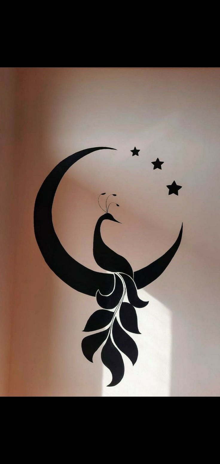 the silhouette of a woman's head with stars on it