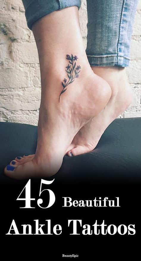 a woman's foot with the words, beautiful ankle tattoos