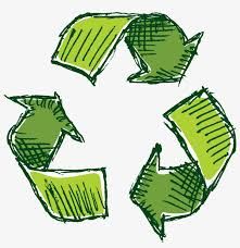 a drawing of a recycle symbol