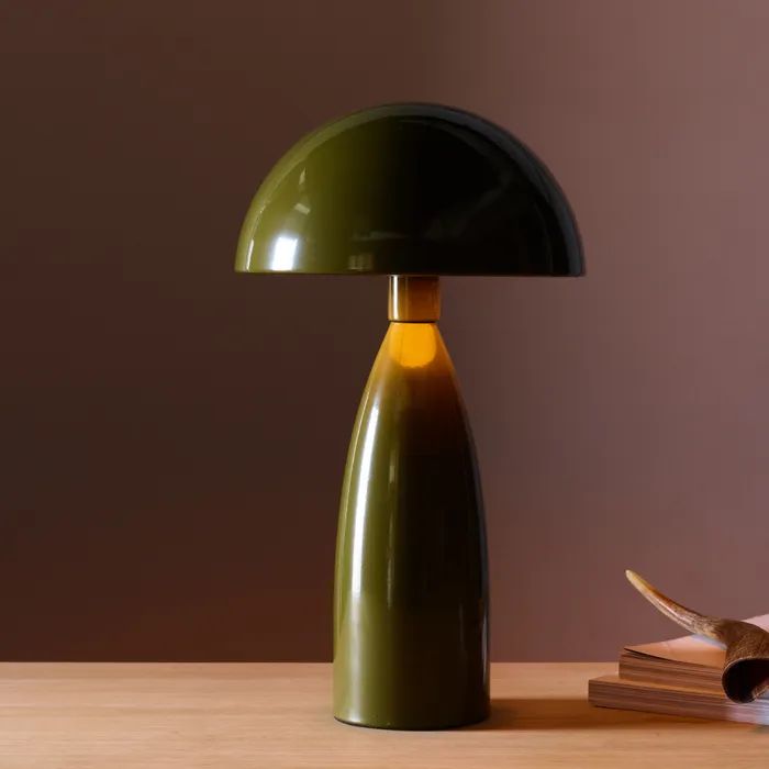 Abigail Ahern Leoma Lamp, 2 Colors | Food52 Tall Mushroom Lamp, Olive Green Table Lamp, Accent Table Lamp, Mid Century Modern Bedside Lamp, Cozy Bedroom Lamp, Midcentury Modern Lighting Fixtures, Midcentury Modern Lamp, Kids Bedroom Lighting, Eclectic Lamp