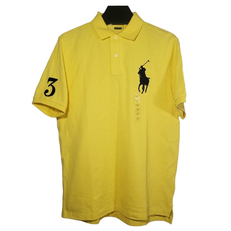 New, With Tags, Polo Ralph Lauren Classic Fit Mesh Polo Shirt. Made In Vietnam, 100% Cotton. Men's S Chest 20" Length 28.5" Fitted Yellow Polo Shirt For Summer, Yellow Polo Collar Shirt For Summer, Yellow Collared Polo Shirt For Summer, Fitted Yellow Polo Shirt For Spring, Yellow Polo Collar T-shirt For Summer, Summer Yellow Polo Shirt With Polo Collar, Yellow Polo Shirt With Collar For Summer, Yellow Short Sleeve Polo Shirt For Spring, Yellow Summer Polo Shirt