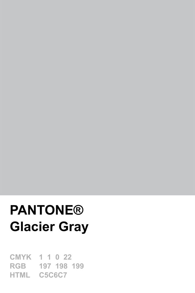 the pantone glacer gray color is shown