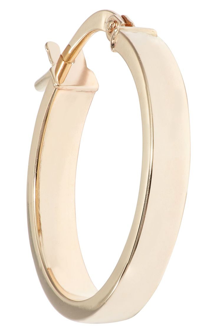 Timeless elegance defines these highly polished hoop earrings handcrafted from luminous 14-karat gold. 3/4" hoop diameter; 1/8" width Snap-post closure 14k gold Made in Italy 14k Gold Hoop Earrings, Gold Hoop, Gold Hoop Earrings, Timeless Elegance, Gold Bracelet, 14k Gold, Hoop Earrings, Nordstrom, Top Brands