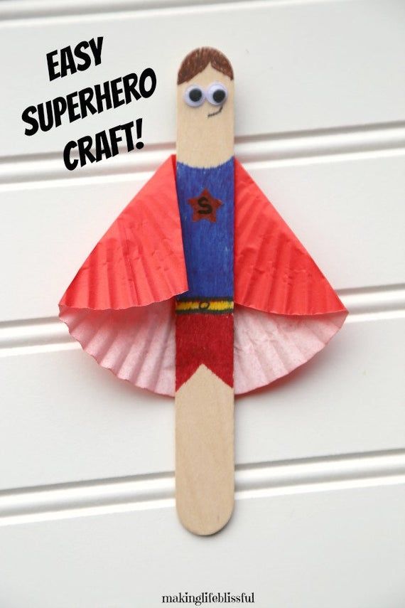 an easy paper plate superhero craft for kids to make