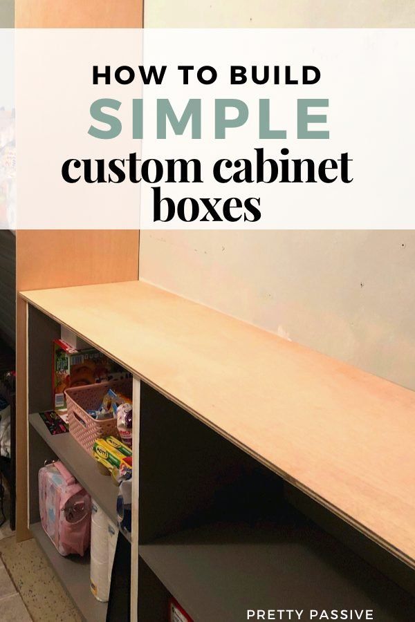 an office cubicle with the words how to build simple custom cabinet boxes