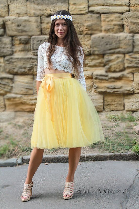 This lovely women Tulle skirt perfect for special occasion like engagement party,photo shoot, bridal shower, bridesmaids, birthdays. Skirt made of 3 layers of tulle. Satin lining feels very comfortable, waist band 2'' wide. Waist band can be done 1''wide, send me notice. It is made with a zipper.Skirt measurements:Waist 28 inchesLength 24 inchesAvailable color yellow.Skirt can be made in any size. You can just enter your measurements in the comments section at checkout. waist______cm/inchlength_ Summer Prom Full Skirt, Spring Party Full Tulle Skirt, Yellow Summer Party Tutu Dress, Spring Wedding Mini Skirt Dress, Summer Party Flowy Tulle Skirt, Spring Prom Tulle Skirt, Elegant Yellow Tulle Tutu Dress, Spring Tulle Skirt For Prom, Spring Mini Tulle Skirt Dress