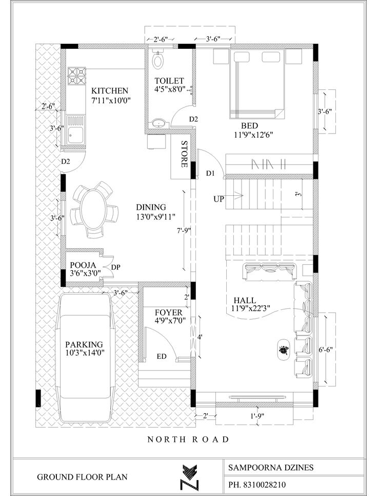 30x40 North Facing Duplex Ground Floor House Plan G+1 with one car parking Parking Plus 2 Floor Elevation, G+1 House Plan, 30 X 40 Duplex House Plans, Duplexes House Plans, North Facing House Plan Vastu 30x40, First Floor House Design Layout, Ground Floor Parking First Floor House, 30 40 Duplex House Plans North Facing, 40 40 North Facing House Plans