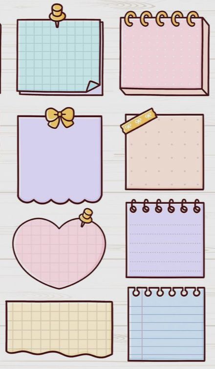 paper notes with hearts and bows on them