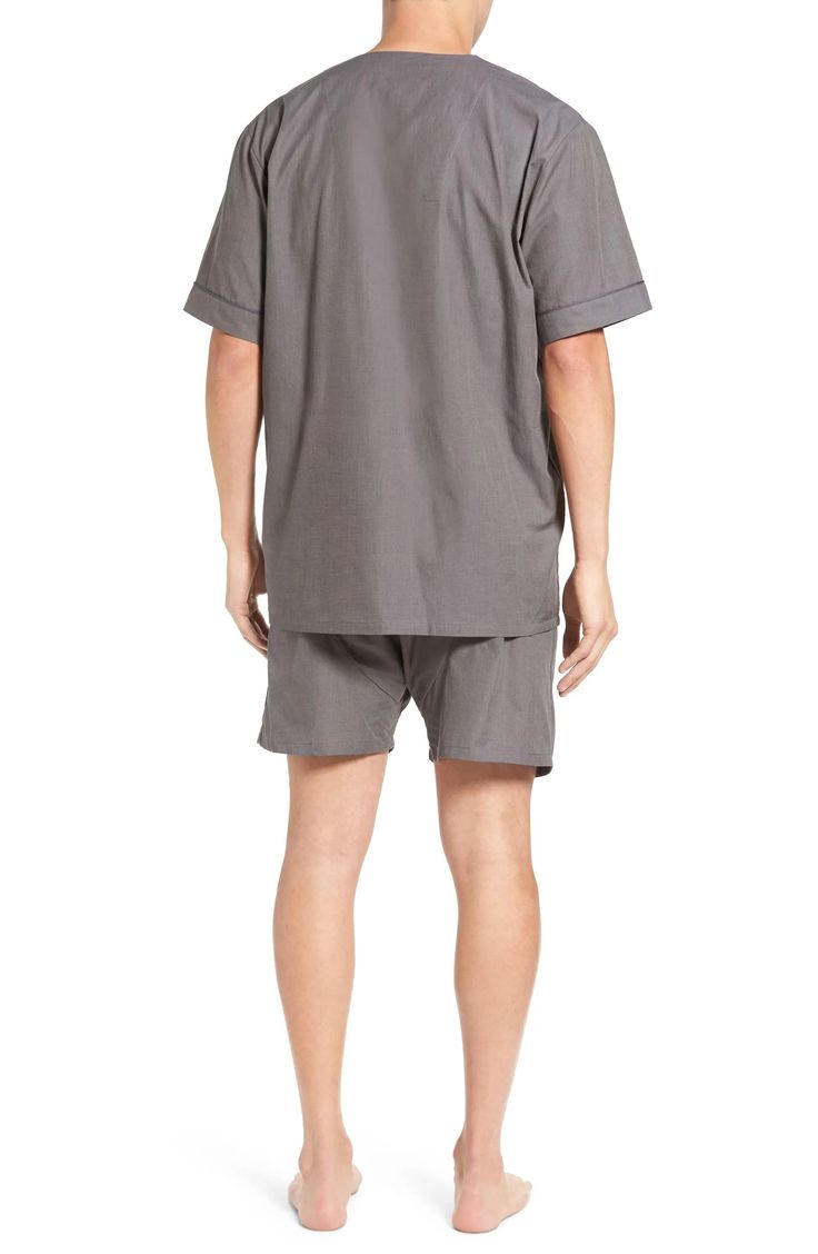 Majestic International Cotton Short Pajamas | Nordstrom Collared Cotton Sleepwear For Lounging, Cotton Collared Sleepwear For Lounging, Cotton Relaxed Fit Sleepwear For Summer, Relaxed Fit Cotton Sleepwear For Summer, Cotton Sleepwear With Relaxed Fit For Summer, Comfortable Cotton Sleepwear With Elastic Waistband, Cotton Sleepwear With Elastic Waistband, Cotton Bedtime Sets With Pockets, Cotton Pajama Shorts With Elastic Waistband For Bedtime