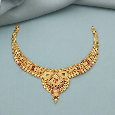 Indian Gold Necklace Designs, Indian Gold Jewellery Design, Gold Jewels Design, Gold Bridal Necklace, Pure Gold Jewellery, Gold Jewellry, Gold Necklace Indian, Gold Jewelry Stores, Yellow Gold Necklace