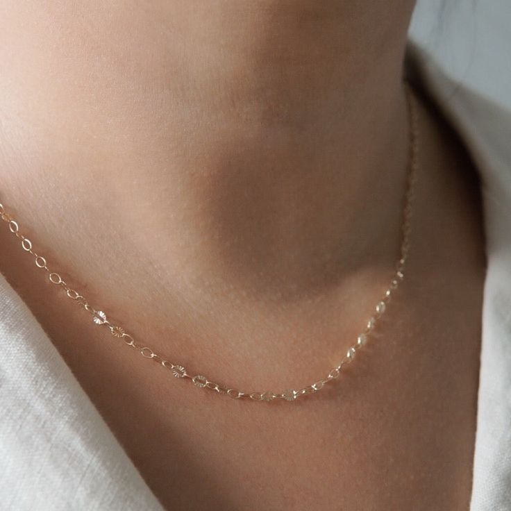 One of our newest chains! Every other link has a starburst imprinted✨ Perfect for layering! Lightweight for comfort and every day wear Available in 2 lengths 14k gold filled Delicate 14k Gold-filled Paperclip Chain Jewelry, Delicate 14k Gold Filled Paperclip Chain Jewelry, Simple Everyday Cable Chain Necklace, Dainty 14k Gold Filled Chain Necklace For Everyday, Everyday Delicate Rose Gold Chain Necklace, Dainty Everyday Charm Necklaces In 14k Gold Filled, Dainty 14k Gold Filled Charm Necklaces For Everyday, Dainty 14k Gold Charm Necklaces With Gold Chain, Everyday Silver 14k Gold Filled Chain Necklace