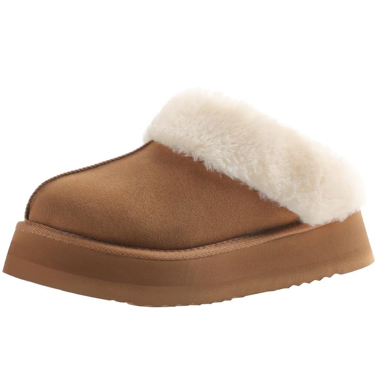 PRICES MAY VARY. WARM & COMFY: All-around fuzzy faux fur lining and breathable microsuede upper keep away from coldness and prevent sweat or odors. An extended plush wool-like fur collar wraps your feet in warmth, making these slippers luxurious and stylish. OUTDOOR & INDOOR: Latest Gen EVA foaming technology creates better flexibility, lightweight and anti-slip platform outsole, without any damage to the wood floor or noise to people, preventing indoor and outdoor slipping. COZY FOOTBED: Premiu Platform House, Platform Slippers, Kids Luggage, House Shoes, House Slippers, Luxury Store, Outdoor Indoor, Fur Collar, Fur Collars