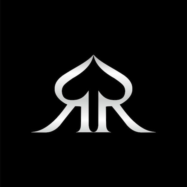 the letter r is made up of two overlapping shapes, and it appears to be in white