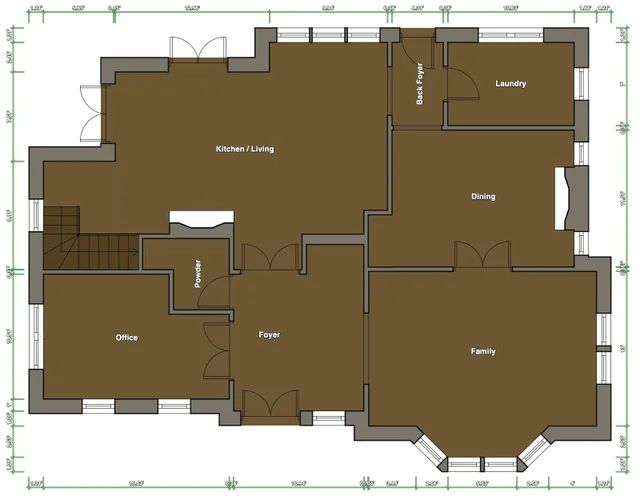 a floor plan for a house with two floors