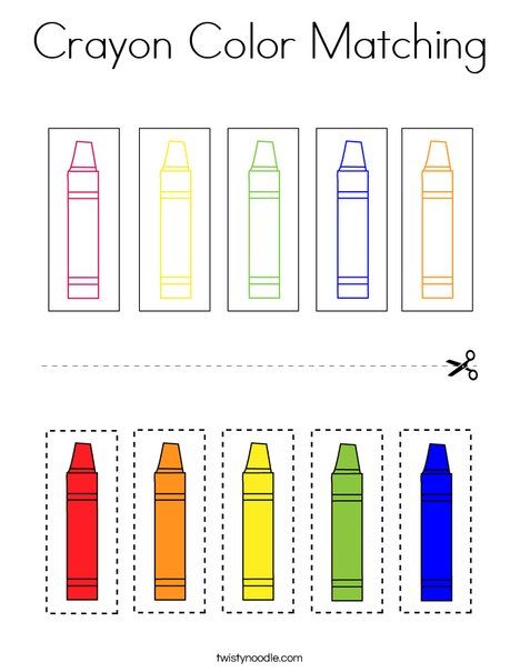 the crayon color matching worksheet for kids to learn how to make crayo