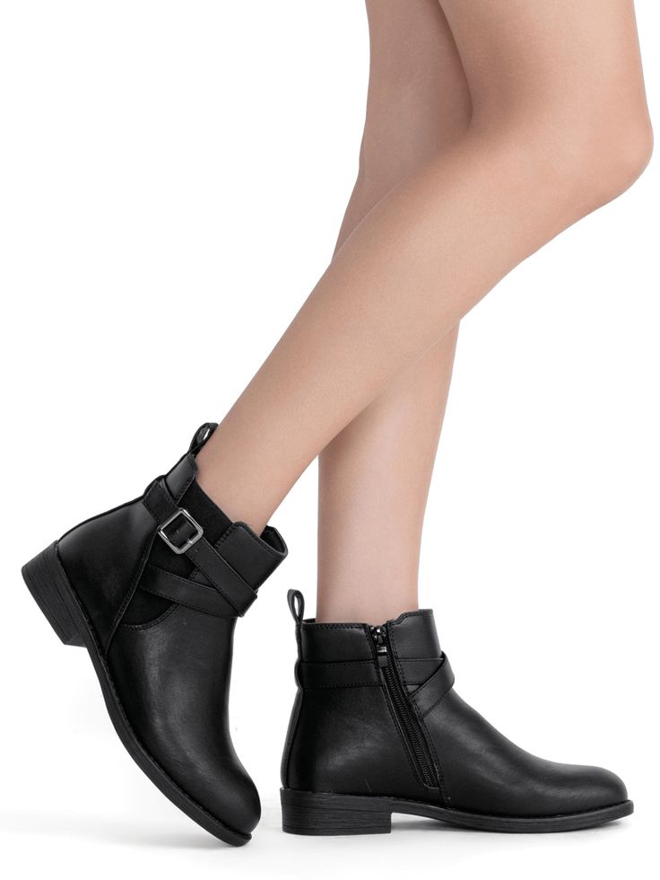 ✔Morden design:Shape with a soft faux leather upper, the ankle boots are modern and tasteful;the strap and buckle decoration add a touch of delicacy and fashion.✔Good match:These women's ankle boots go well with jeans, leggings, or any other outfits you favorite.✔Wear convinience: Side zipper makes these casual fashion boots easy to take on and off.✔Occasions: Suitable for daily walking,riding, and the simple casual style design. Also very convenience and comfort at office work.✔Size: Heel Heigh Trendy High Ankle Martin Boots With Buckle Closure, Trendy Boots With Buckle Closure And Low Heel, Trendy Low Heel Boots With Buckle Closure, Ankle-high Faux Leather Boots With Buckle Closure, Trendy Ankle Martin Boots With Buckle Closure, Trendy Ankle Booties With Buckle Closure, Ankle-high Faux Leather Moto Boots With Buckle Closure, Trendy Ankle-high Boots With Buckle Closure, Trendy Fall Booties With Buckle Closure