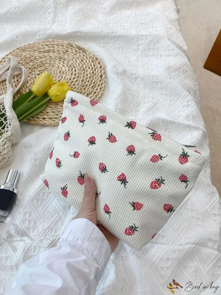 Bird in Bag - Womens Aesthetic Cosmetic Bag with Stylish Storage for Makeup Cosmetic Bag Aesthetic, Womens Aesthetic, Storage For Makeup, Cute Makeup Bag, Cute Makeup Bags, Purse Storage, Girl Cases, Strawberry Pattern, Bag Aesthetic