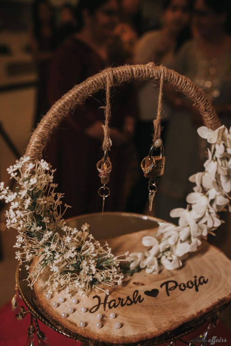 a basket that has flowers on it with the words harse poopia written on it