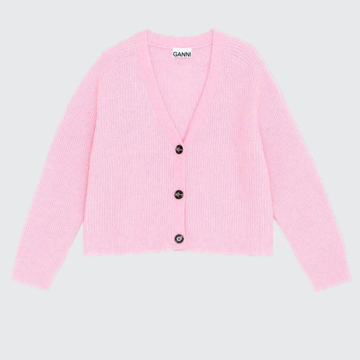 Nwot! Gorgeous And Soft Pink Cardigan. Relaxed Fit Winter Pink Buttoned Cardigan, Pink Button-up Cardigan For Winter, Cute Pink Cardigan With Button Closure, Pink Knit Button-up Cardigan, Pink Knit Cardigan With Button Closure, Pink Cardigan, Womens Cardigan, Wool Cardigan, Soft Pink