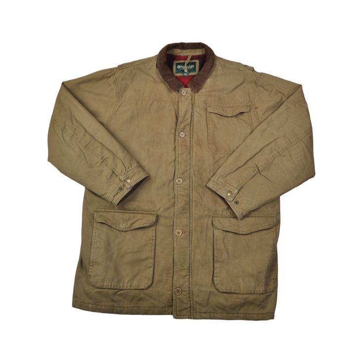 Description Vintage Workwear Field Jacket - Brown, XL. Embrace rugged outdoor style with this Vintage Workwear Field Jacket in a rich brown hue. Designed for durability and practicality, this jacket is ideal for outdoor adventures and combines classic workwear aesthetics with functional features. Key Features: Condition: Great vintage condition with authentic wear as shown in images Material: Cotton Size on Label: XXL Recommended Size: XL Features: Corduroy collar  Measurements: Length: 86 cm Ch Khaki Utility Windbreaker For Outdoor Work, Military Style Hiking Outerwear With Multiple Pockets, Military Style Outerwear For Hiking With Multiple Pockets, Military Outerwear With Multiple Pockets For Hiking, Khaki Outerwear With Multiple Pockets For Outdoor Activities, Rugged Long Sleeve Utility Jacket For Outdoor Work, Utility Khaki Outerwear For Outdoor Activities, Utility Style Khaki Outerwear For Outdoor Activities, Khaki Utility Outerwear For Outdoor Activities