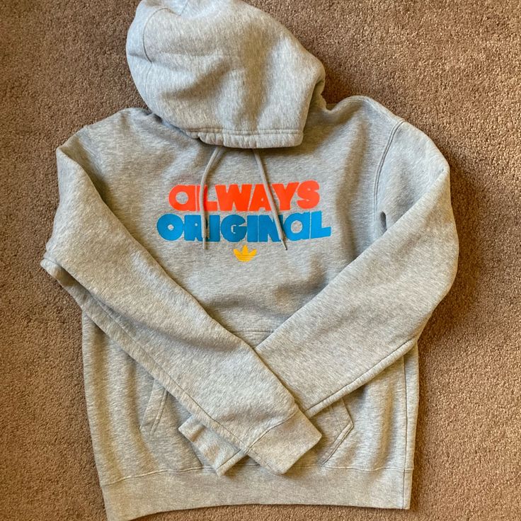 Adidas Originals Hoodie In Brand New With Tags Condition. 75% Cotton 25% Polyester. Casual Fleece Hoodie With Logo Print, Casual Fleece Sweatshirt With Branding, Casual Branded Hoodie Sweatshirt, Casual Hoodie Sweatshirt With Branding, Casual Hooded Sweatshirt With Branding, Colorful Hoodies, Adidas Men, Adidas Originals, Mens Shirts