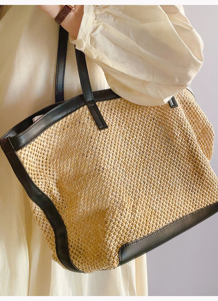 IN STOCK FAST SHIPPING FROM LOS ANGELES Fishnet patterned straw woven tote. Great for tropical vacation. New summer beach look. Size: 11.8"H x 18.8"W x 7.5"D Designer Style ID: 8512 Straw Woven Fishnet Tote Bag with Inner Pouch, Retro Vibes, Summer Bag, Everyday Shoulder Bag, Beach Bag Woven Rectangular Vacation Bag, Straw Shoulder Bag For Vacation, Straw Bag For Daily Use And Vacation, Large Capacity Straw Bags For Vacation, Straw Bags For Daily Use On Vacation, Daily Use Straw Bag For Vacation, Trendy Woven Shoulder Bag For Vacation, Summer Open Weave Shoulder Bag For Vacation, Trendy Straw Bag With Braided Handles For Vacation