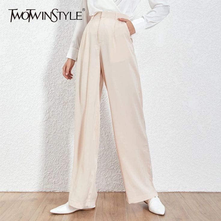 Smarter Shopping, Better Living! Aliexpress.com Apricot Pants Outfit, Style Wide Leg Pants, Cheap Pants, Trousers For Women, High Waist Wide Leg Pants, Chic Pants, Lightweight Pants, Loose Outfit, Elegant Chic