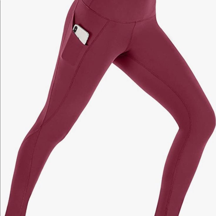 New With Tag Ewedoos Activewear Made From High Quality Fabric, Designed To Remove Moisture From Your Body. High-Waisted, Tummy Control, Butt Lift, And Ultra Soft Material. Outer Pockets Plus A Hidden Pocket In Waistband. Color Is Burgundy. Length: 37” Full-length Solid Leggings With Pockets, Full Length Solid Leggings With Pockets, Fitted Athleisure Bottoms With Pockets, Full-length Leggings With Side Pockets, Fitted Full-length Bottoms With Functional Pockets, High Waist Sports Leggings With Pockets, Sports High Waist Leggings With Pockets, Athleisure Leggings With Pockets, Full-length Gym Leggings With Pockets