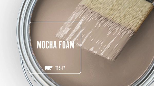 a can of mocha foam with a paint brush in it