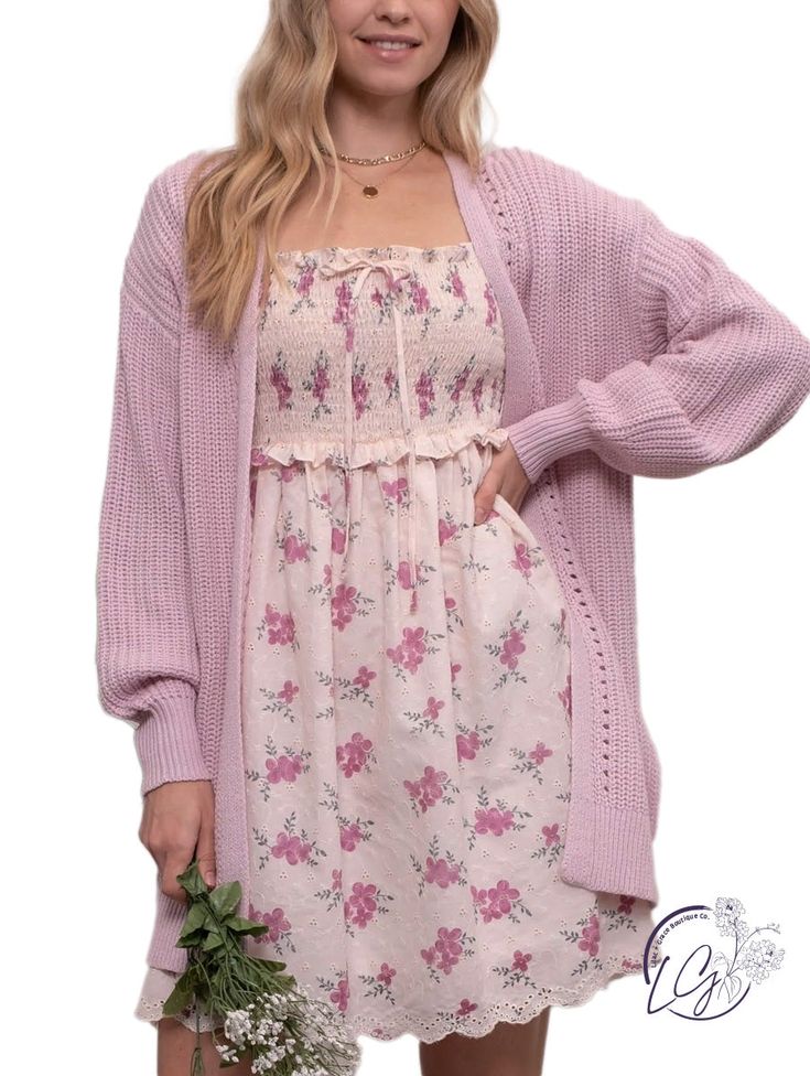 Eyelet cardigan - OPEN FRONT - EYLET DETAILS Fabric: 60% Cotton & 40% Acrylic Pink Cardigan Outfit, Brand Values, Smart Women, Cozy Cardigan, Cardigan Outfits, Pink Cardigan, Pretty Pink, All Seasons, Oversized Fits