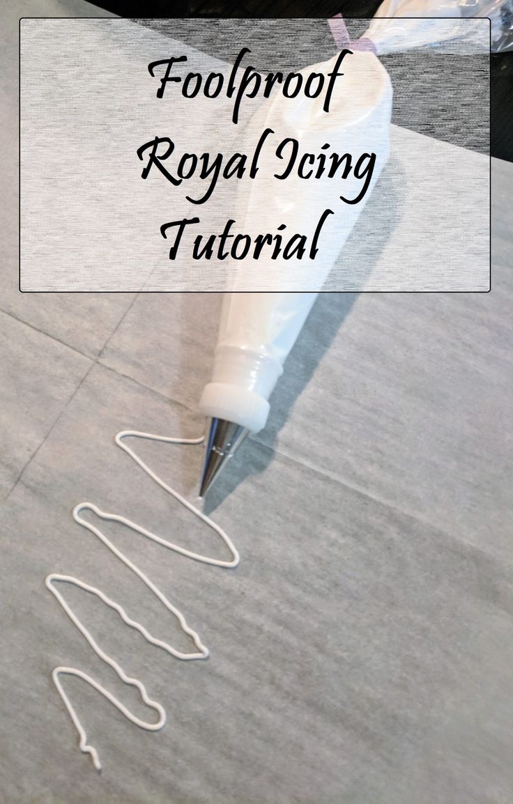 a pen is laying on top of a piece of paper with the words foolproof royal icing