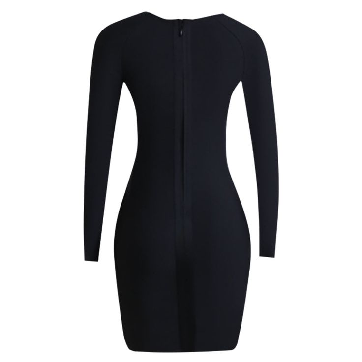 Our Style No.PZC217790%Polyester. 10%SpandexMade in ChinaVery StretchyGentle Dry Clean Only Long Sleeve Elastane Bodycon Dress For Club, High Stretch Elastane Bodycon Dress For Night Out, Party Bodycon Dress With Back Zipper, Stretch Elastane Bandage Dress For Night Out, Fitted Elastane Bandage Dress For Night Out, Elastane Bandage Dress For Night Out, Slim Fit Elastane Bodycon Dress For Night Out, Stretch Elastane Mini Bandage Dress, Elastane Sheath Bodycon Dress For Night Out