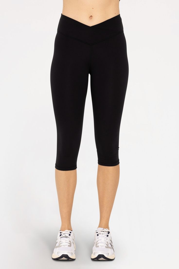 Venice Crossover Waist 90s Capri Leggings | JQ Clothing Co. 4-way Stretch Capri Bottoms For Gym, 4-way Stretch Capri Length Bottoms For Gym, Gym Capri-length Bottoms With 4-way Stretch, Gym Bottoms With 4-way Stretch In Capri Length, Gym Capri Bottoms With 4-way Stretch, Compressive Athleisure Capri Bottoms, High Stretch Capri Bottoms For Workout, High Stretch Capri Length Gym Bottoms, 4-way Stretch Capri Leggings