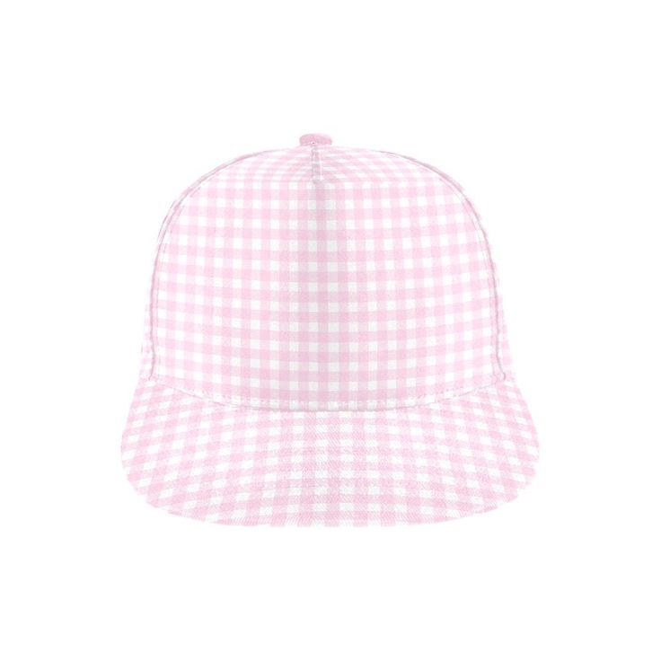 Baseball Cap, Pink Gingham Hat, Women's Baseball Cap, Pink Baseball Cap, Baseball hat, Unisex cap, Retro Cap, Retro Style Hat, Fashion Hat Handmade to order. Designed in California. Hand Sewn overseas. A cute design I created that was inspired by the gingham print in the 50s! A unique retro style baseball fashion cap find. Great for everyday use or as a fashion statement. Material: Chino Cotton Twill, Adjustable Snapback Strap All-Over Printing. Size: Brim: 2.95"; Crown: 5.12"; Circumference: 23 Pink One Size Fits Most Flat Cap, Pink Adjustable Flat Cap, Adjustable Pink Flat Cap, Adjustable Flat Brim Hat For Picnic, Adjustable White Hat For Picnic, Adjustable Curved Brim Hat For Picnic, Plaid Adjustable Curved Brim Hat, Adjustable Plaid Hat With Curved Brim, White Curved Brim Hat For Picnic