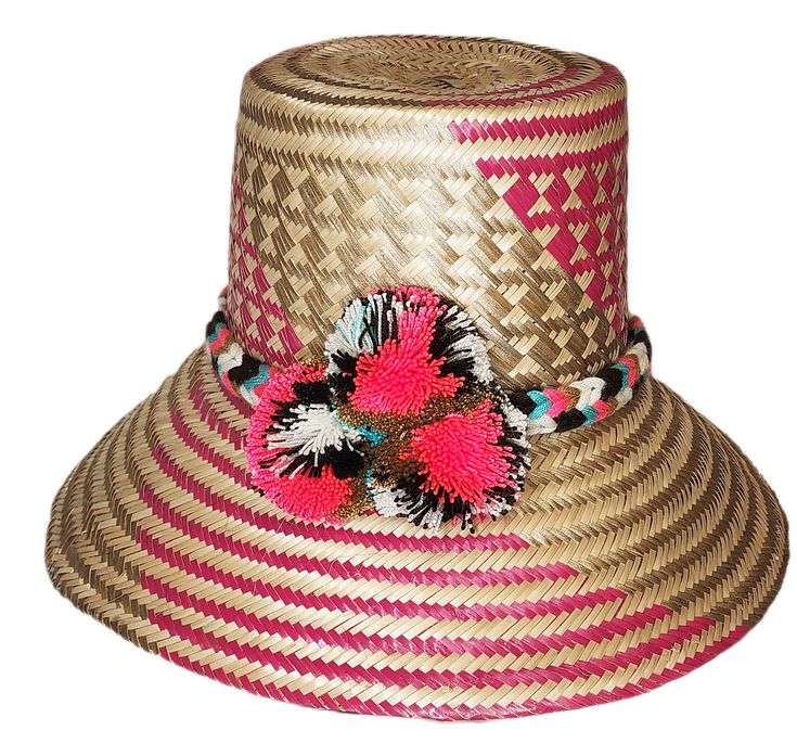 Azalea Handmade Wayuu Hat - a perfect gift for her Bohemian Adjustable Hat In Natural Fiber, Adjustable Bohemian Hat In Natural Fiber, Bohemian Adjustable Natural Fiber Hat, Bohemian Style Adjustable Natural Fiber Hat, Artisan Handwoven Summer Hats, Handwoven Natural Bucket Hat, Bohemian Woven Sun Hat, Bohemian Handwoven Sun Hat, Bohemian Woven Straw Bucket Hat