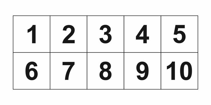 the numbers are arranged in squares to make it easier for children to learn how to read them