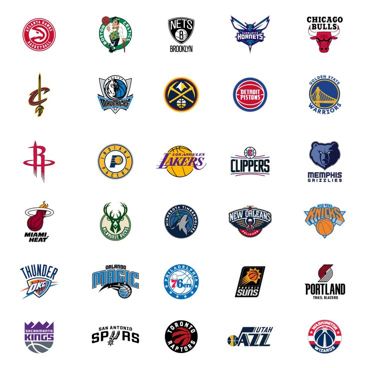 many different sports logos are shown in this graphic file, including the logo for each team