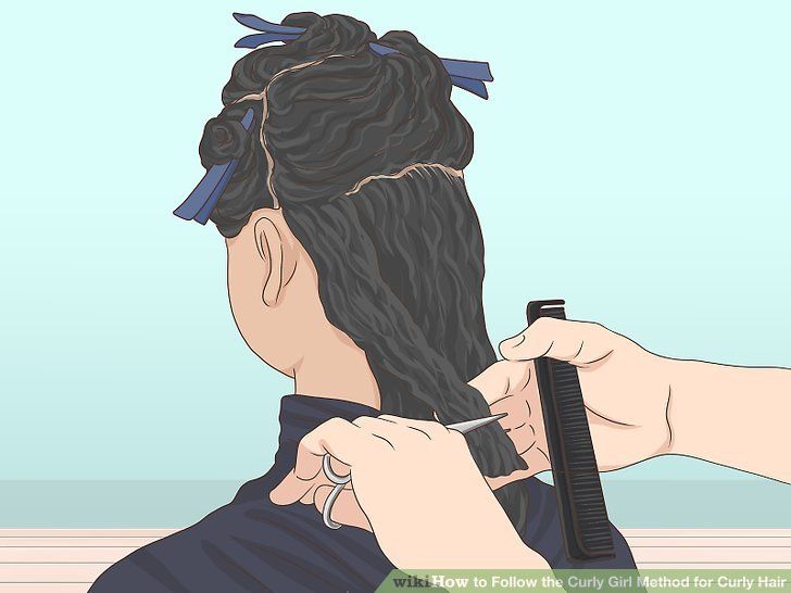 3 Ways to Follow the Curly Girl Method for Curly Hair - wikiHow Make Hair Curly, Vixen Sew In, The Curly Girl Method, U Part Wig, Hair Trim, Deva Curl, Curly Girl Method, Curl Cream, Malaysian Hair