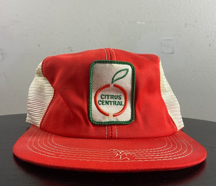 Vintage Citrus Central Hat Great Vintage Condition Made by K Products OSFA One Size Fits All *Follow LegacyVintage on Instagram* * I ship all items in two or three business days and utilize Priority Mail options via USPS. Expedited shipping is available upon request. If you have any questions; Please Ask! * All of my items are pre-owned and, unfortunately, sometimes have scuffs, stains, or other signs of pre-lovin'. I will always list any major damage and often will include photos.  * I'm happy Red Retro Trucker Hat With Short Brim, Vintage Summer Baseball Cap With Short Brim, Vintage Baseball Cap For Summer Streetwear, Vintage 5-panel Baseball Cap For Summer, Vintage Summer Streetwear Baseball Cap, Vintage 5-panel Hat For Summer, Vintage 5-panel Summer Hat, Retro Curved Brim Trucker Hat For Spring, Retro Trucker Hat With Curved Brim For Spring