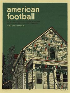 the cover of american football by chicago illinois, featuring an old house with garlands on it