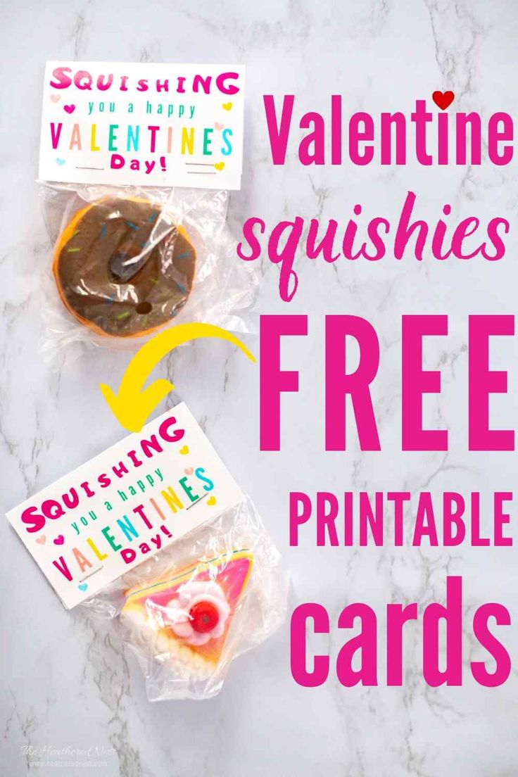 valentine's squishes free printable cards for kids to make with them