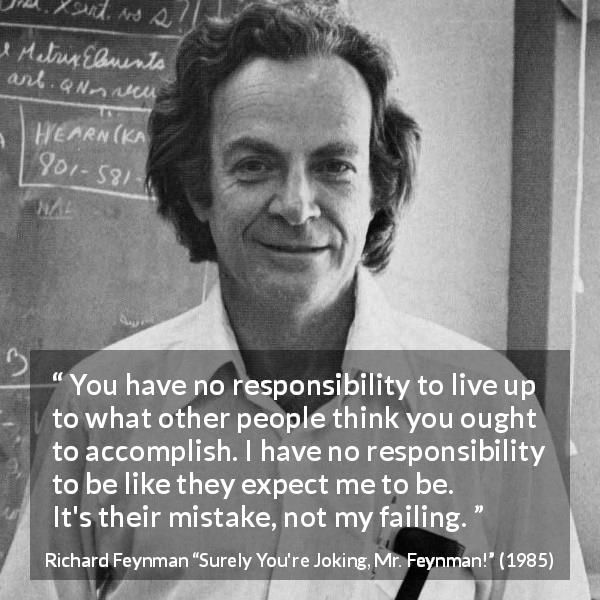 a man standing in front of a blackboard with a quote on it that reads the first pringle is that you must not fool yourself and you are the easier person to fool