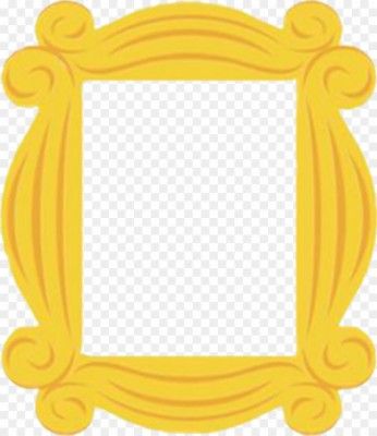 a yellow frame on a white background with no background clipart, hd png