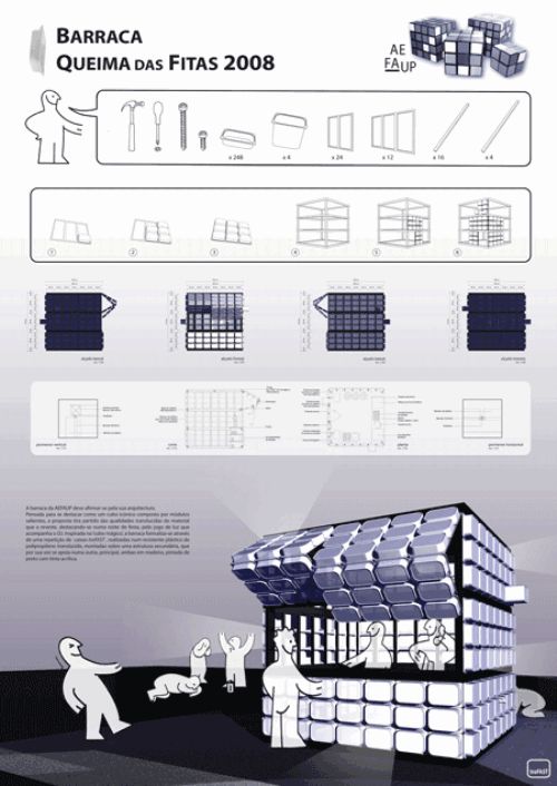 an info sheet showing the different types of buildings and how they are made from them