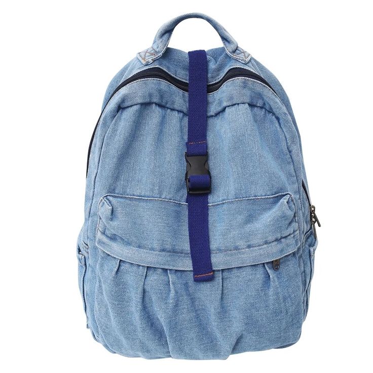 UAKISS - New Casual Denim Blue Women Backpack Vintage Large Capacity Student Backpack Female College School Bags Boy Girl Travel Book Bag Large Capacity Denim Bags For Back To School, Denim Blue School Bag For Back To School, Trendy Denim Blue Backpack For Everyday Use, Denim Bags For Back To School, Blue Student Backpack, Casual Blue Backpack For Daily Use, Casual Denim Blue Backpack For Daily Use, Casual Blue Backpack, Casual Blue Softback Backpack