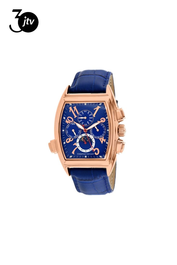 Stainless steel case, Leather strap, Blue dial, Automatic movement, Scratch resistant mineral, Water resistant up to  5 ATM - 50 meters - 165 feet //  CV2140 Formal Blue Watch With Metal Dial, Blue Analog Watch For Business, Blue Chronograph Watch With Rectangular Dial, Blue Chronograph Watch With Rectangular Dial And Subdials, Blue Watch With Metal Rectangular Dial, Blue Quartz Watch Accessories For Business, Blue Rectangular Business Watches, Timeless Blue Rectangular Watch, Blue Rectangular Timeless Watch